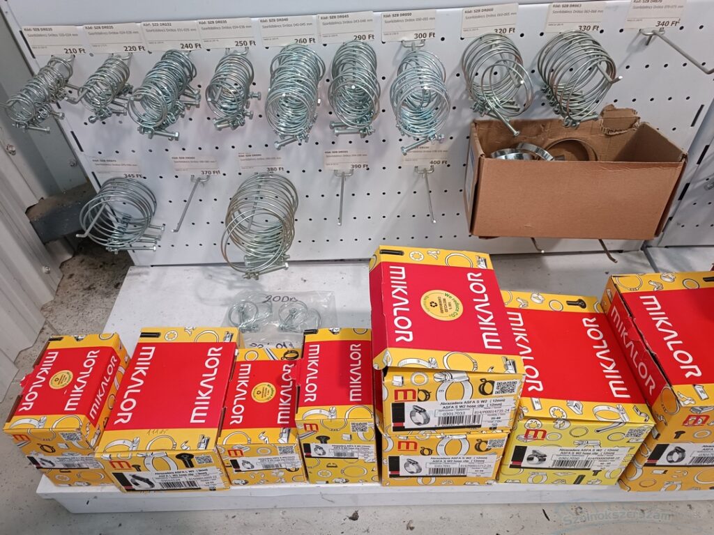 Tömlőbilincsek spiráltömlőhöz