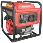 EXTOL Benzinmotoros áramfejlesztő, kézi indítás, 3,5 kVA, 230V, 1 fázisú, inverteres