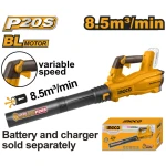 INGCO Akkus lombfúvó szénkefe nélküli 20 V (akku és töltő nélkül) - Image 2