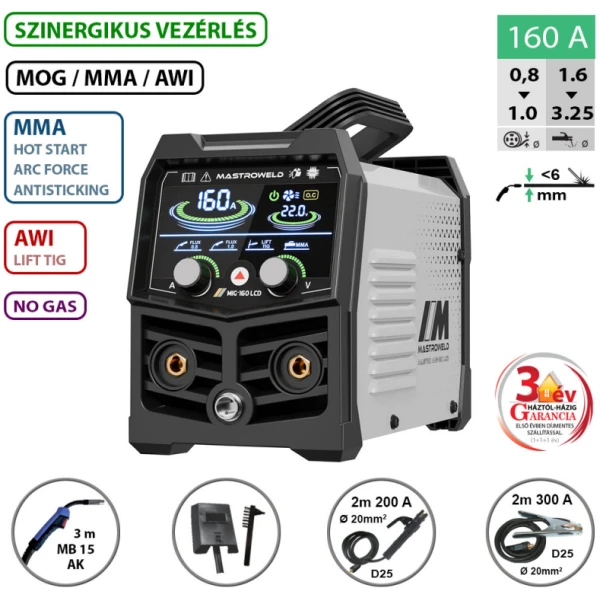 MASTRO MIG-160 LCD multifunkciós hegesztő inverter - Image 1
